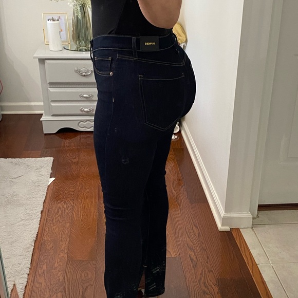 EXPRESS WOMEN SKYSCRAPER MID RISE BLUE JEANS SIZE 4R - Picture 14 of 17